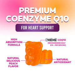 Nature's Nutrition CoQ10 Gummies bottle closeup showing chewables.