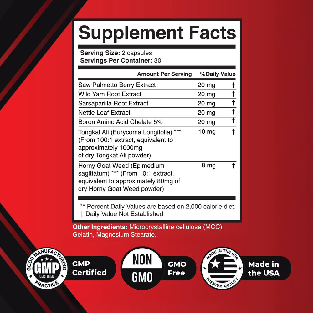 Nature’s NutriWave ErosLift herbal blend ingredients laid out for wellness.