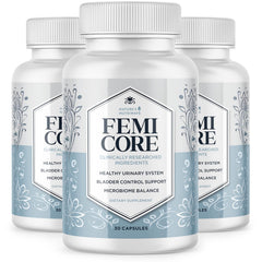 Nature’s NutriWave FemiCore bottle—daily, stimulant-free wellness support for busy women.