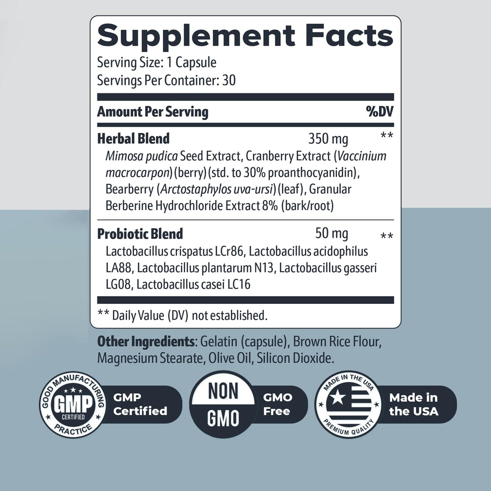 Close-up of Nature’s NutriWave FemiCore capsules showing stimulant-free daily use.