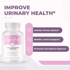 Nature’s NutriWave Femipro bottle pour demonstrates easy daily dosing.