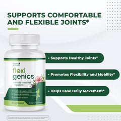 Nature’s NutriWave Flexigenics capsule close-up for easy daily dosage.
