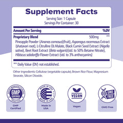 Capsules arranged to showcase a 30-count supply from Nature's NutriWave
