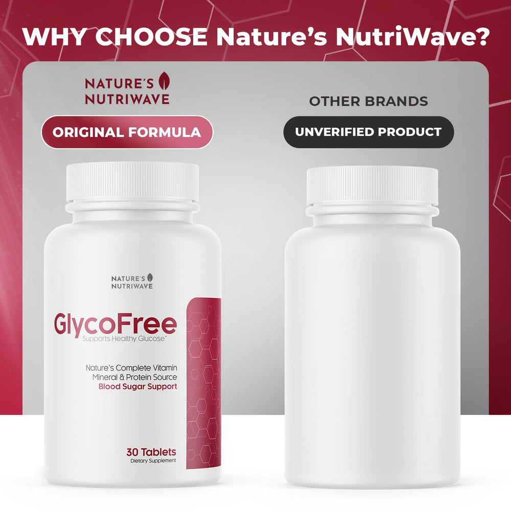 Nature’s NutriWave GlycoFree made in USA bottle signals quality.