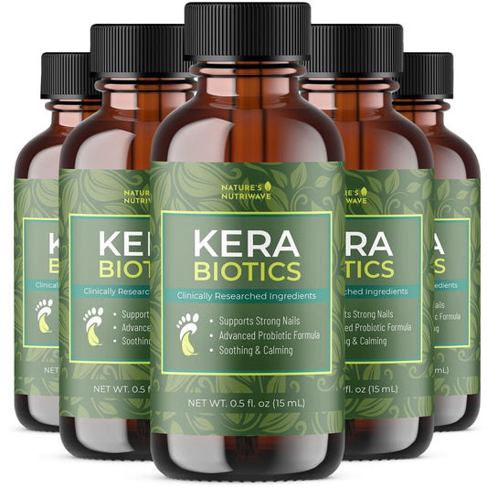Nature’s NutriWave KeraBiotics daily application for soft feet and balanced nails.