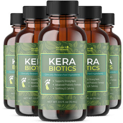 Nature’s NutriWave KeraBiotics daily application for soft feet and balanced nails.