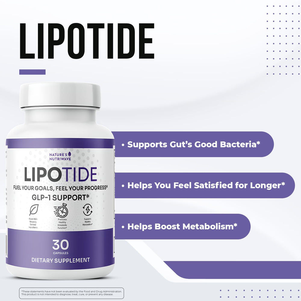 Nature's NutriWave Lipotide capsules with water, simple daily routine