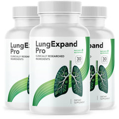 Nature's NutriWave LungExpand Pro bottle for daily wellness support on a shelf