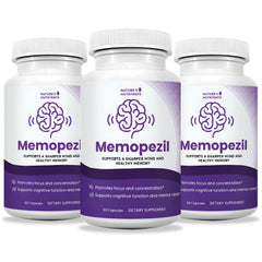 Memopezil bottle from Nature's NutriWave for a simple daily wellness routine.