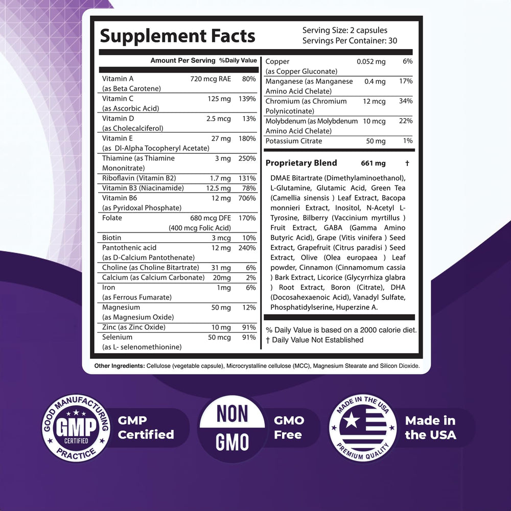 Memopezil bottle shows USA GMP-certified production quality
