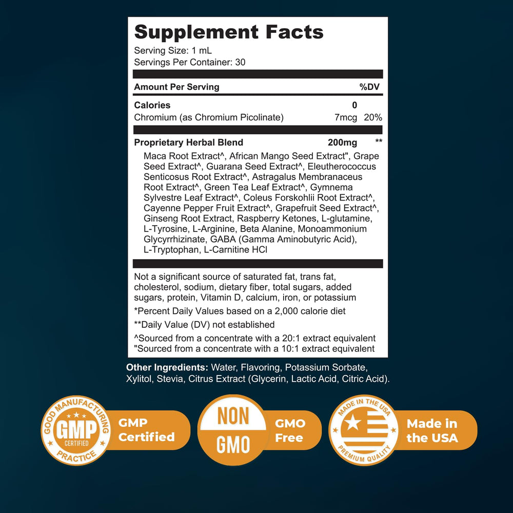 Nature’s NutriWave Mounjaboost liquid measuring for consistent dosing at a glance.