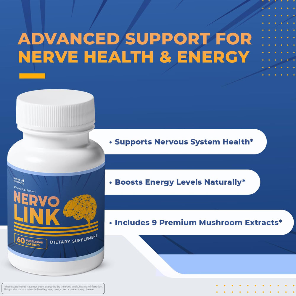 Nervolink capsules ready to take for steady energy throughout the day.