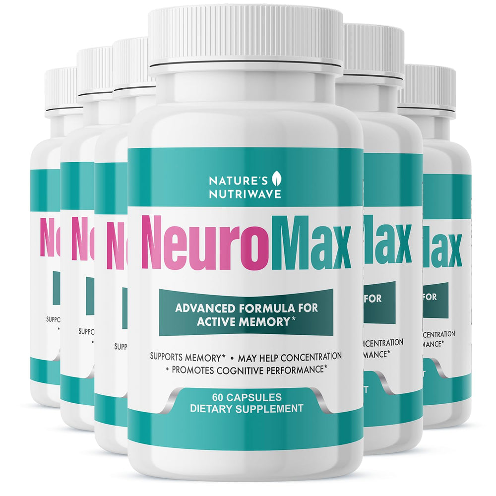 Nature’s NutriWave NeuroMax bottle with capsules for a simple daily herbal routine