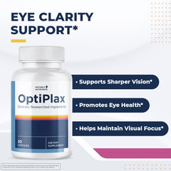 Close-up of OptiPlax capsules highlighting marine and plant ingredients