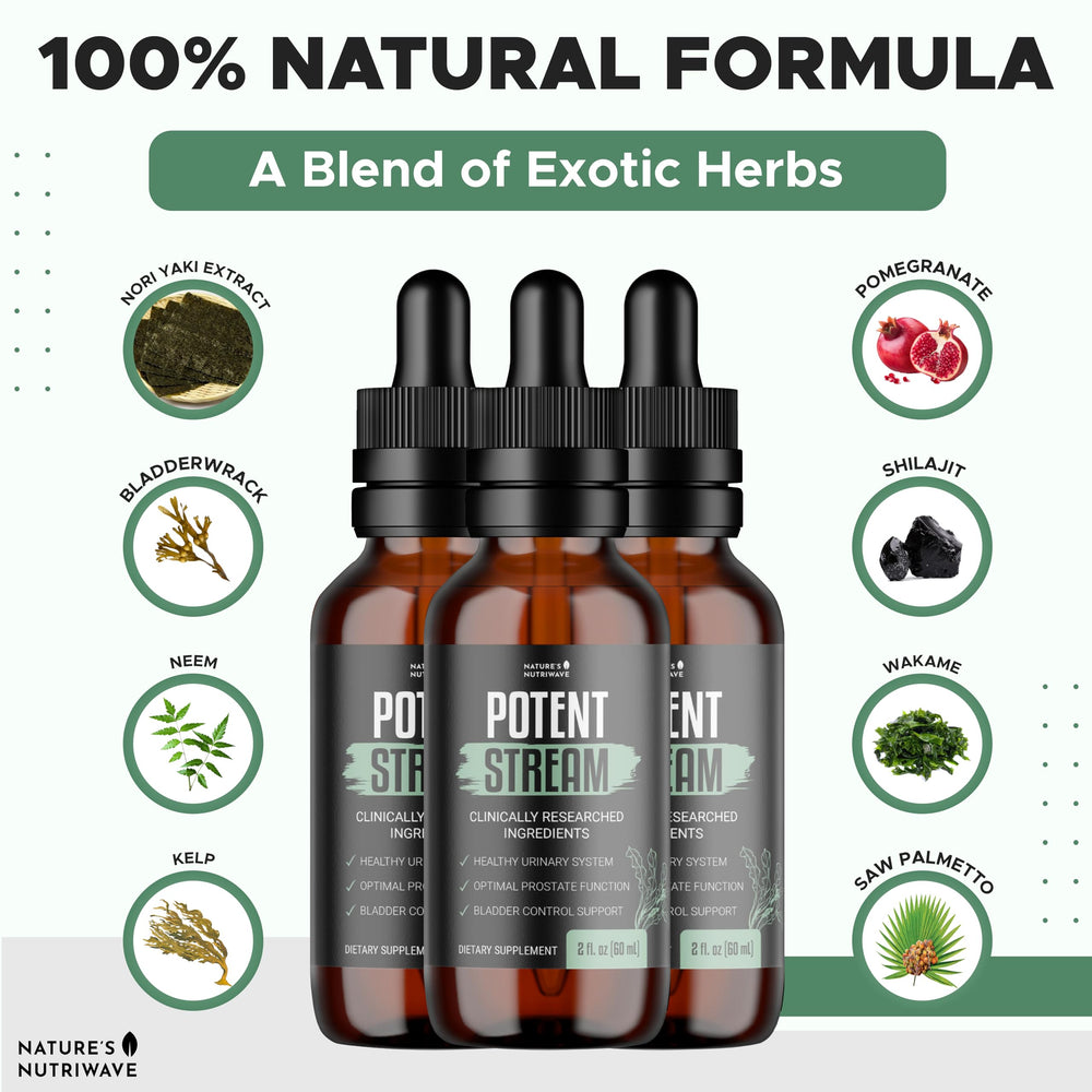 PotentStream drops dissolving in water for a convenient drink-time routine