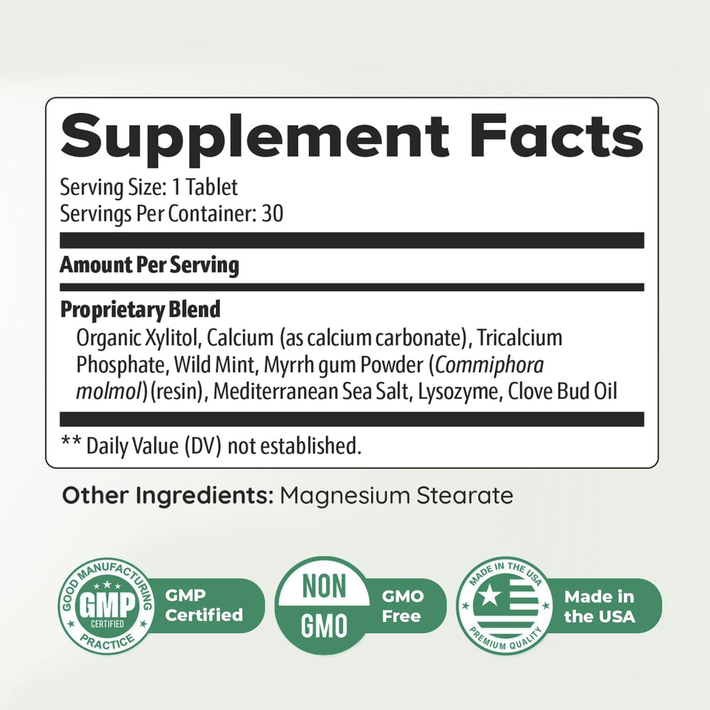 Nature's NutriWave Power Bite tablets packaging-box highlights US-made, non-GMO quality.