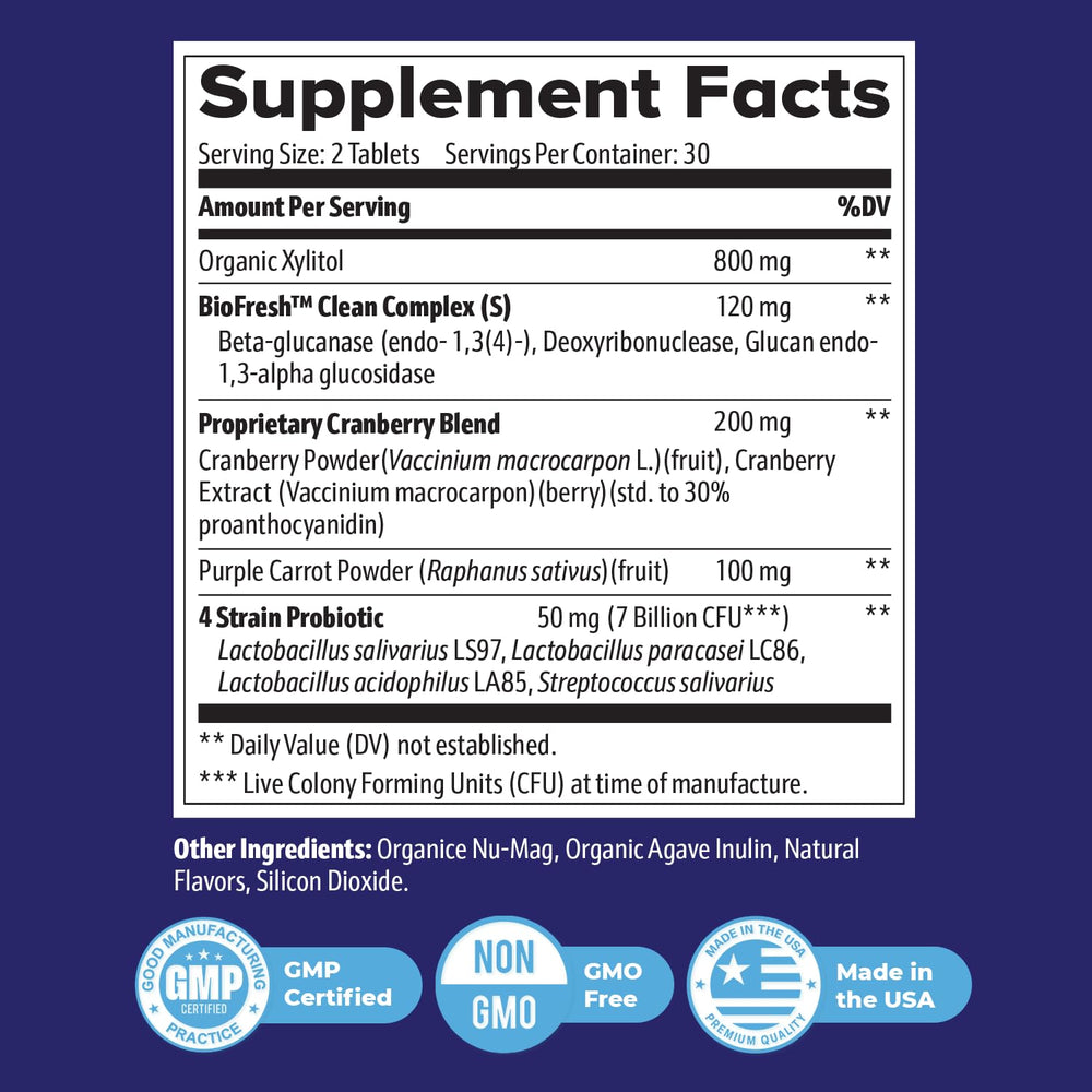 Front label of ProvaDent shows natural ingredients and benefits.