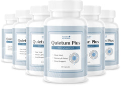 Nature’s NutriWave Quietum Plus bottle front view, plant-based wellness support.