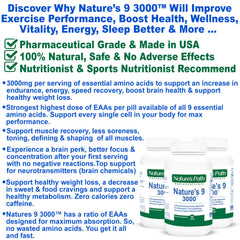Nature's 9 3000 tablets front view showing convenient daily dose