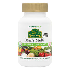 Nature's Plus Source of Life Garden Men’s Multivitamin bottle front for energy support.