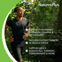 Organic ingredients scene with Nature's Plus Source of Life Garden, pumpkin seed and tomato extract.