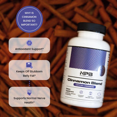 Nature's Pure Blend ingredients scene with cinnamon and turmeric