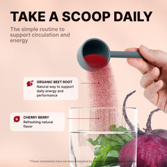 Nature's Pure Blend Liquid Beets smoothie demonstrates easy daily energy.