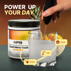 Close-up of Nature's Pure Blend bottle label emphasizing clean ingredients