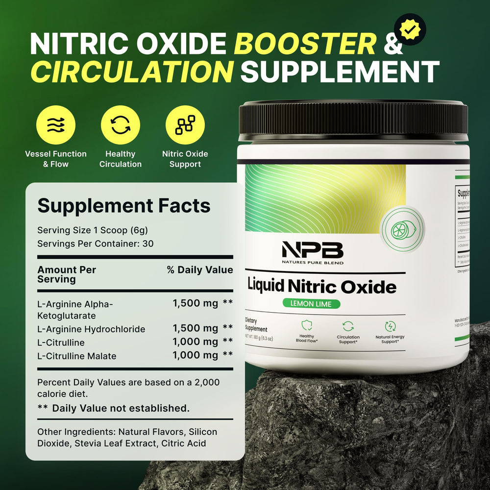 Nature's Pure Blend powder dissolving in water demonstrates quick absorption.