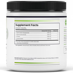 Nature's Pure Blend powder being stirred in water signals quick absorption