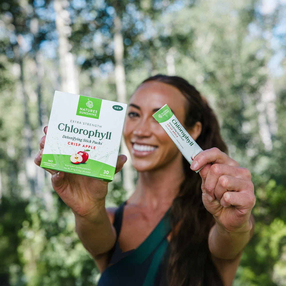 Nature's Sunshine chlorophyll stick antioxidants support inner vitality.
