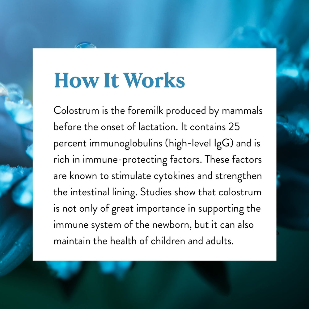 Serving size info for Nature's Sunshine Colostrum with Immune Factors