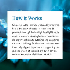 Serving size info for Nature's Sunshine Colostrum with Immune Factors