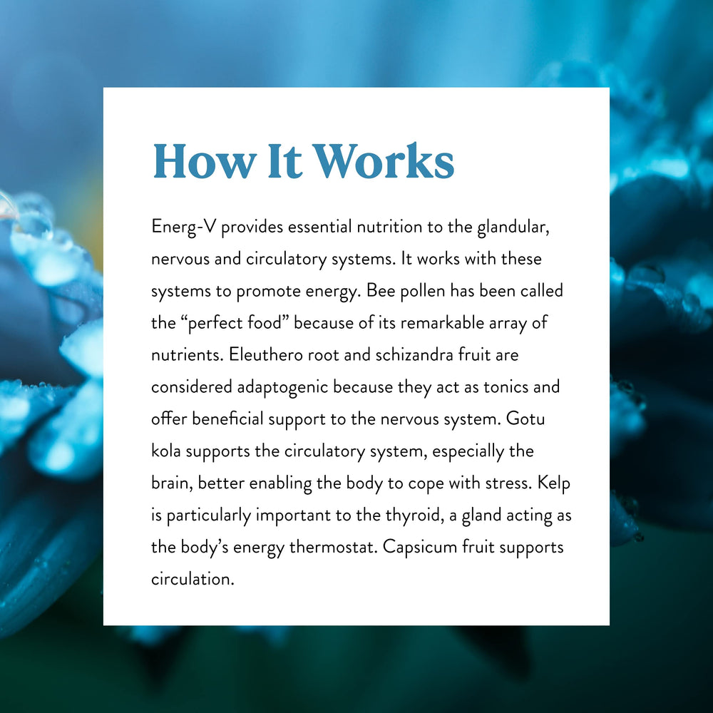 Nature's Sunshine Energ-V in-use scene during daytime routines.