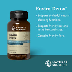 Nature's Sunshine Enviro-Detox capsules arranged for display