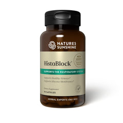 Nature's Sunshine HistaBlock bottle-cap close-up for easy seasonal support
