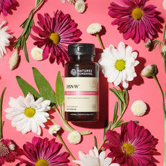 Nature's Sunshine HSN-W capsules closeup emphasizes convenient daily supplement.