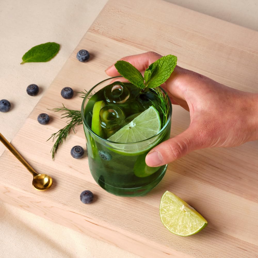 Nature's Sunshine chlorophyll in a glass hints at energized wellness.