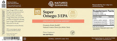 Nature's Sunshine Super Omega-3 EPA 180 Softgels bottle shows lemon flavor note.