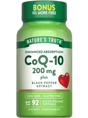 Nature's Truth CoQ10 softgel bottle showing daily supplement option