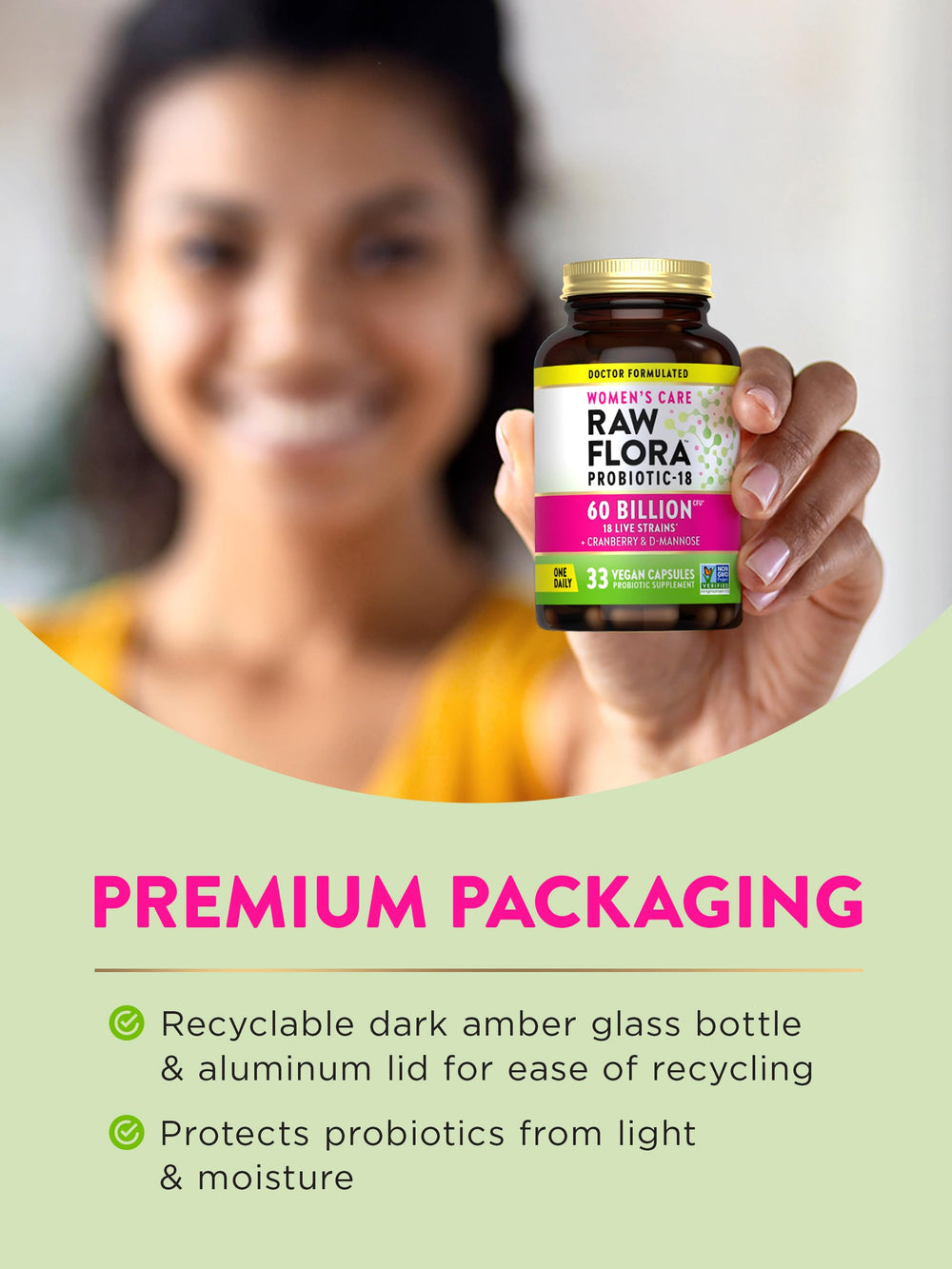 Shelf-stable packaging indicating no refrigeration needed