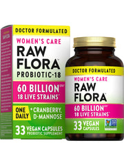 Nature's Truth Raw Flora Women's Probiotics bottle shown for daily digestive balance