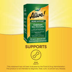 Nature's Way Alive vitamin D3 and K2 with magnesium for balanced bone nutrients
