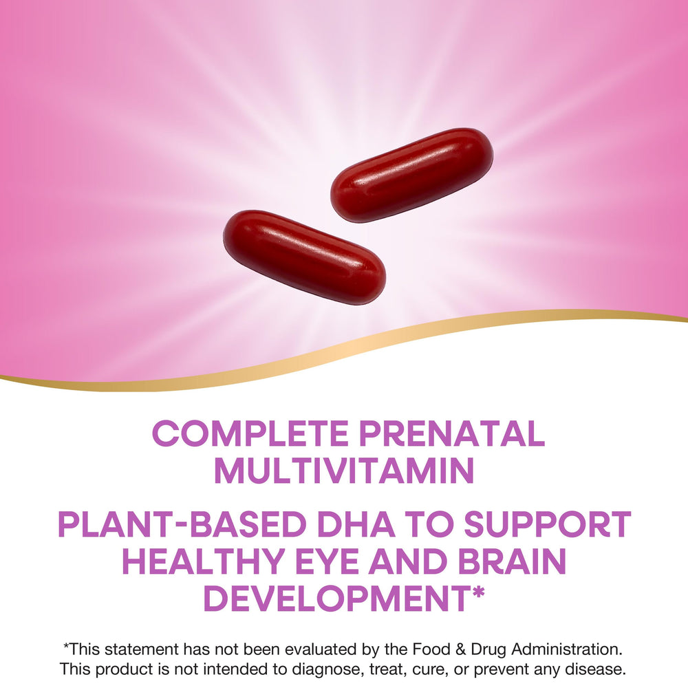 Nature's Way Alive prenatal softgels presented for daily two-softgel use.