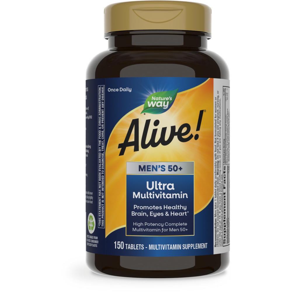 Nature's Way Alive! 50+ bottle front showing high-potency daily support