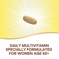 Nature’s Way Alive! Women 50+ bottle side view showing gluten-free formula