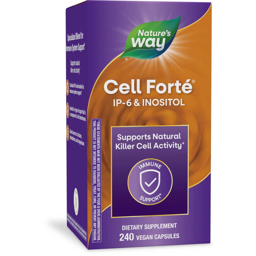 Nature's Way Cell Forté IP-6 & Inositol bottle showing potential immune support.