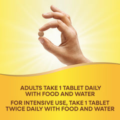 Nature's Way Ginkgold Max everyday tablets with water for daily use.