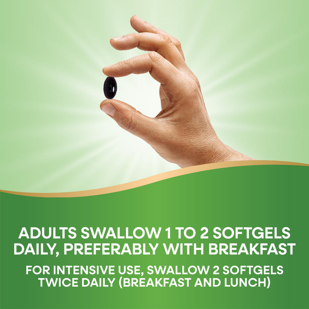 Nature's Way Krill Oil capsule close-up showing smooth texture for comfortable intake