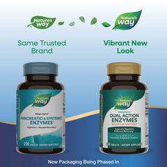 Nature's Way Mega-Zyme tablets close-up highlight pancreatic enzyme support
